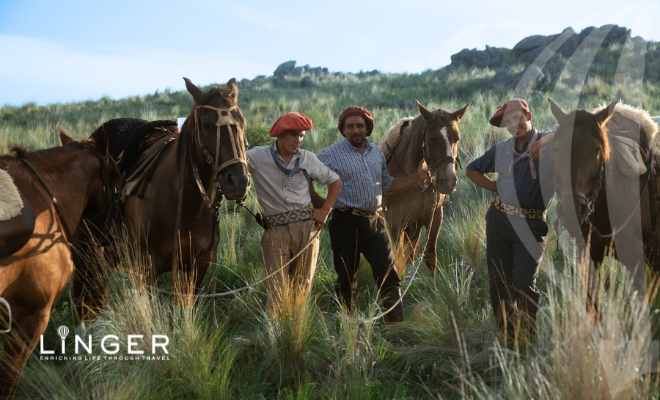 LiNGER Travel - Award-winning Creators Of Sabbaticals And Experiential Holidays - Los Potreros - ranch in Argentina - gauchos with red berets and horses